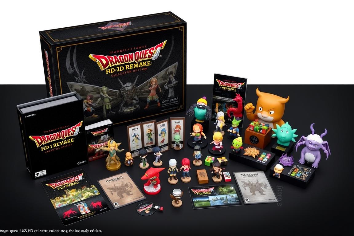 Dragon Quest I & II HD-2D Remake Collector's Edition contents displayed