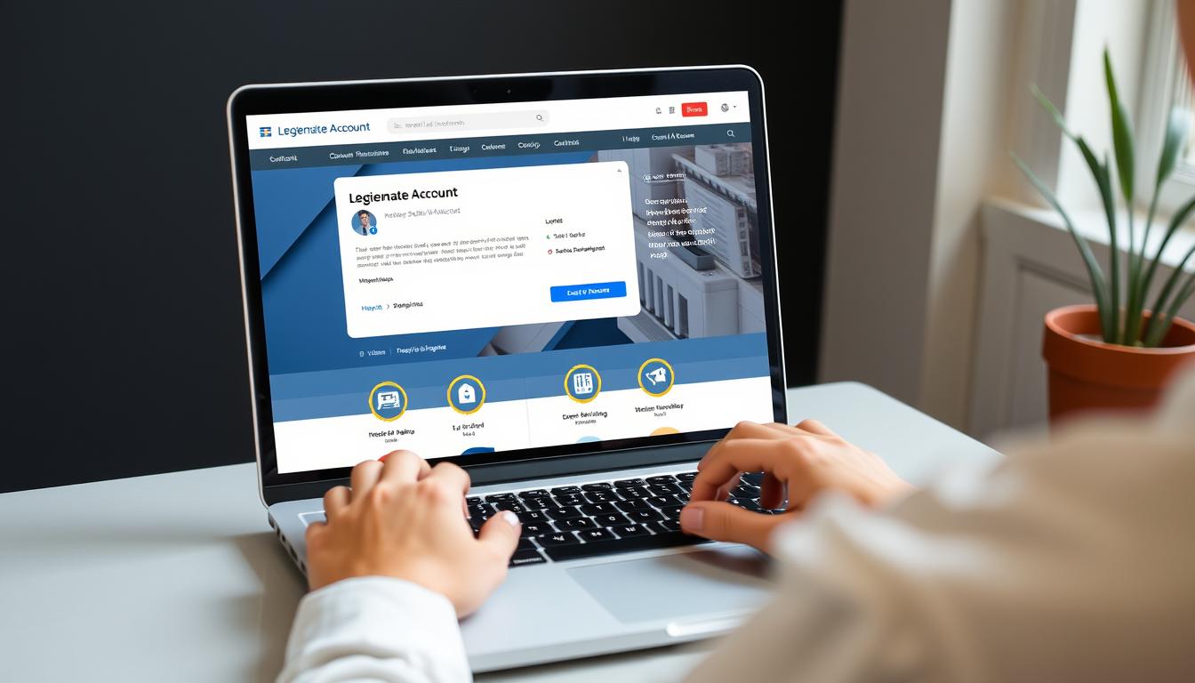 Person safely accessing a ready-made booking account through a legitimate marketplace