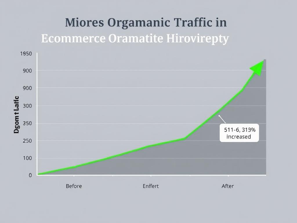 Graph showing e-commerce site traffic growth after using SEOClerk services