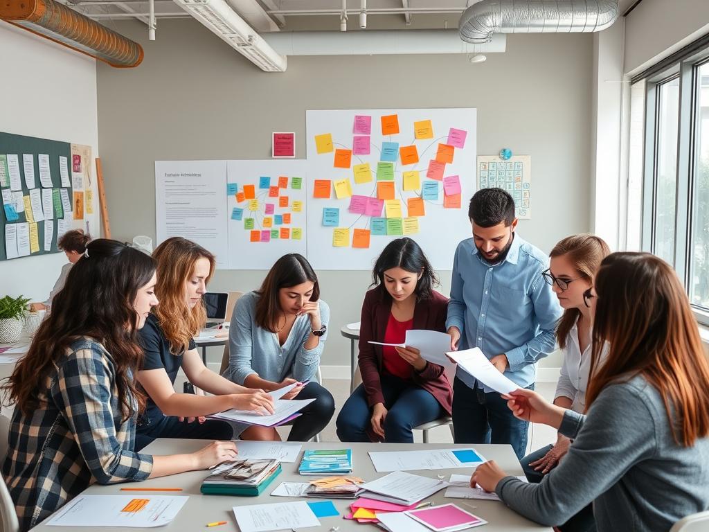 مجموعة متنوعة من الأشخاص يستفيدون من تمارين المفكر المبدع