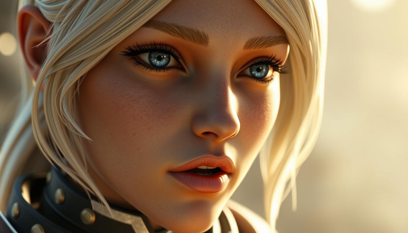 Stellar Blade character dialogue with facial animation technology showcase