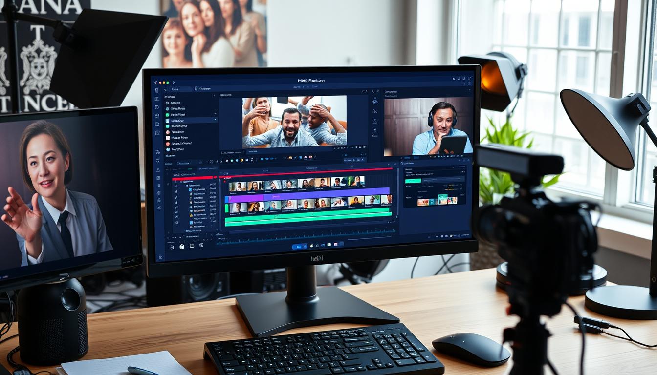 Video producer creating promotional content for small business marketing