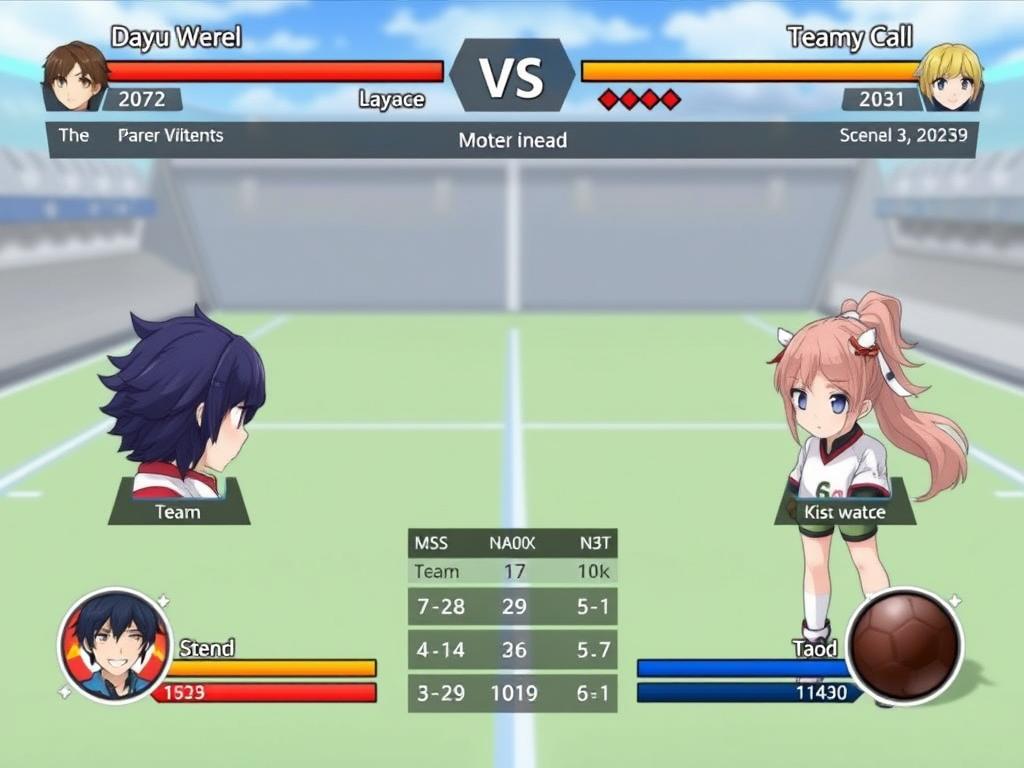 INAZUMA ELEVEN: Victory Road online multiplayer match interface
