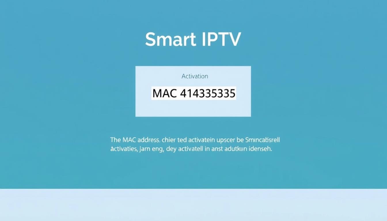 Smart IPTV installatie en activering: Complete Gids Smart IPTV activeringsscherm met MAC-adres weergave