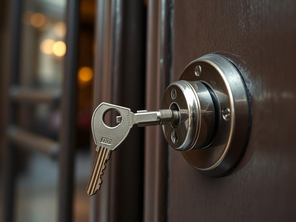 Broken key extraction by locksmith in Paris 8th apartment building