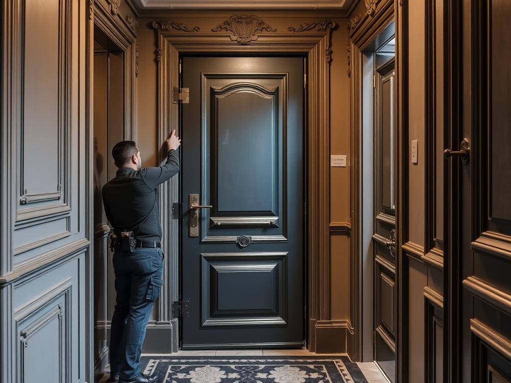 Armored door installation in Paris 11th arrondissement apartment building