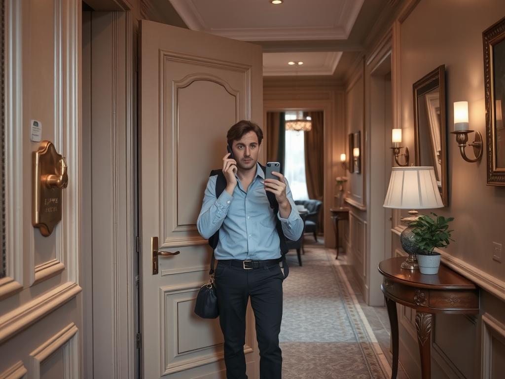 Tourist locked out of luxury hotel room in Paris 8th