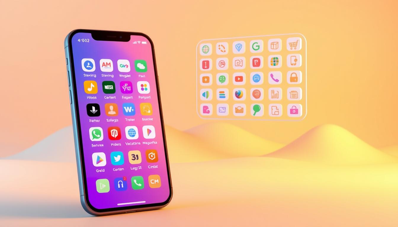 A vibrant 3D illustration showcasing the benefits of subscription services. In the foreground, a sleek and modern smartphone displaying various app icons, representing the convenience of on-demand access to content and services. In the middle ground, a floating grid of subscription icons, including streaming platforms, productivity tools, and e-commerce subscriptions, highlighting the diverse range of offerings. In the background, a minimalist landscape with geometric shapes and gradients, conveying the idea of a seamless, integrated digital ecosystem. The scene is lit with a soft, warm light, creating a sense of comfort and reliability associated with subscription-based models. The overall mood is one of simplicity, efficiency, and the power of curated, personalized experiences.