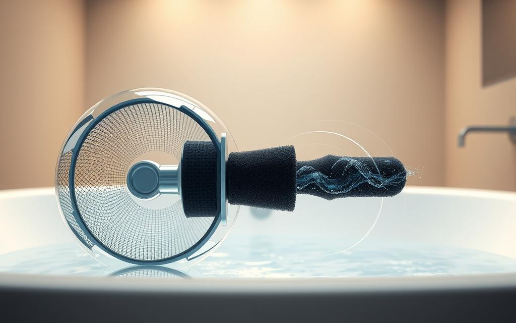 how bath ball water filter works