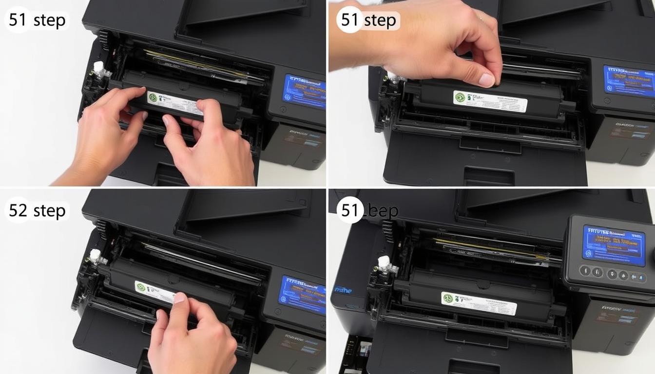Step-by-step installation of TN269 toner cartridge in Brother HL-L3280cdw