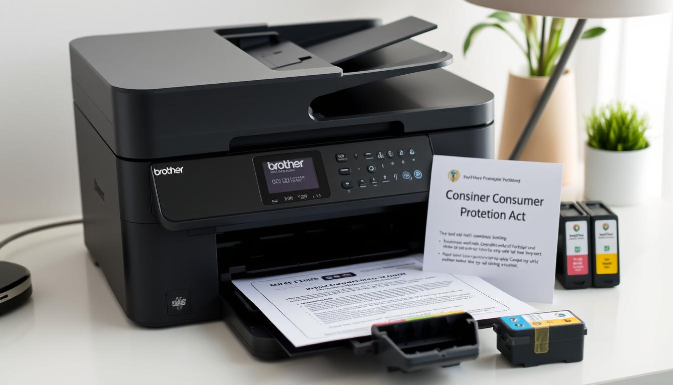 Brother DCP-L2680dw printer with compatible cartridges and Singapore Consumer Protection Act reference