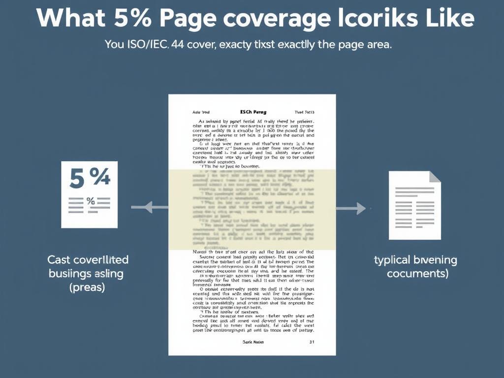 Visual representation of 5% page coverage used in ISO/IEC 19798 testing for HP 507A toner cartridges