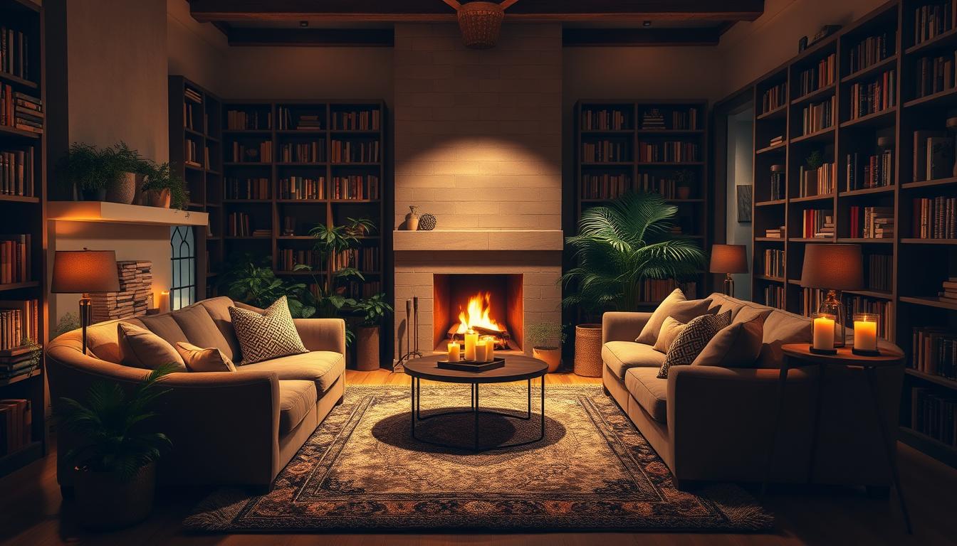 warme Atmosphäre im Wohnzimmer