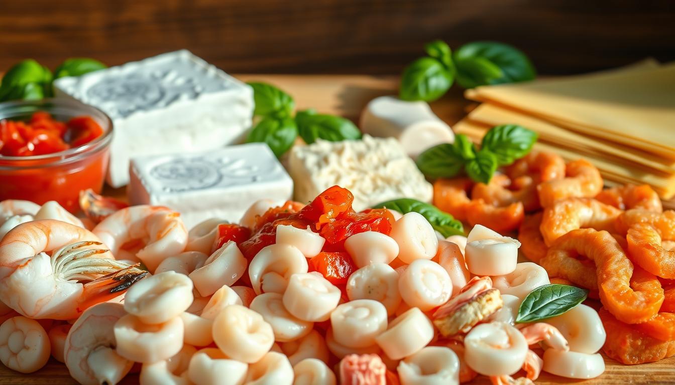 Seafood Lasagna Ingredients