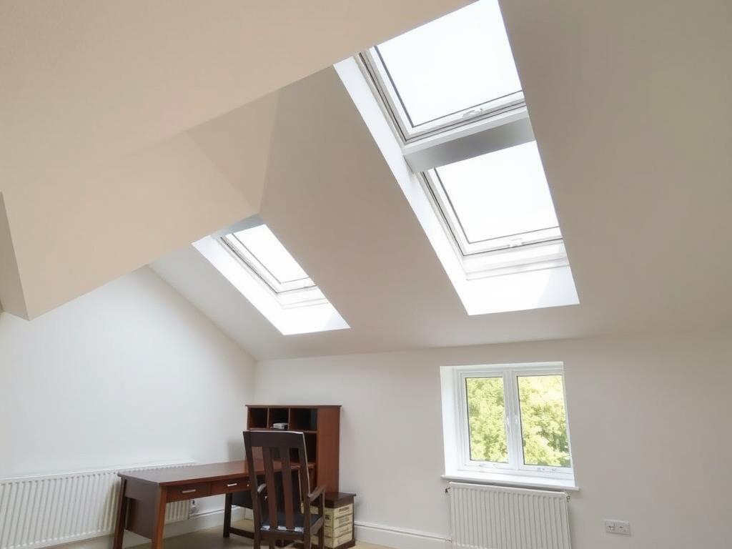 Velux loft conversion in Oxford with roof windows