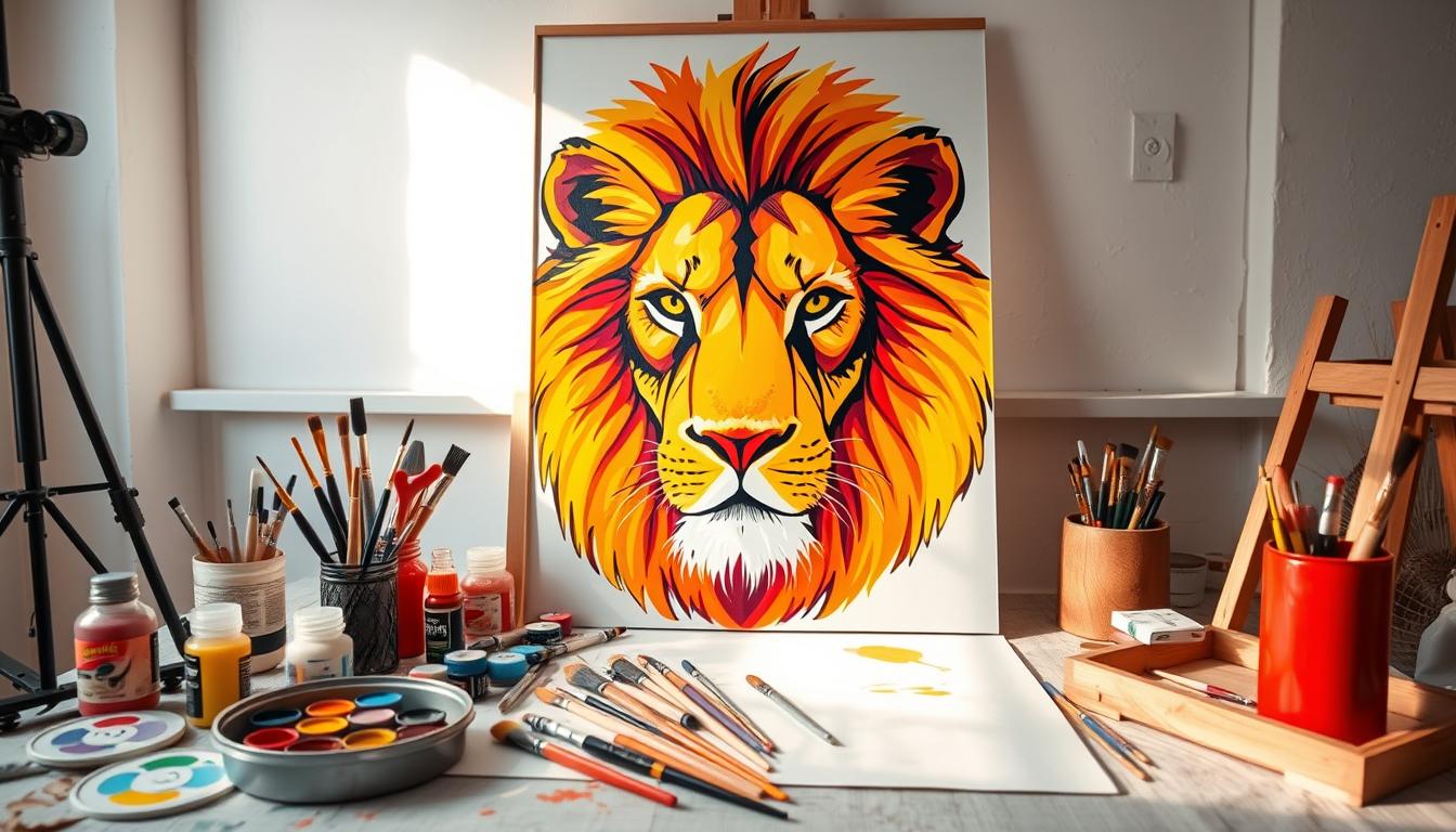 Captivating Lion Print Artwork for Any Room 5 DIY lion print art project