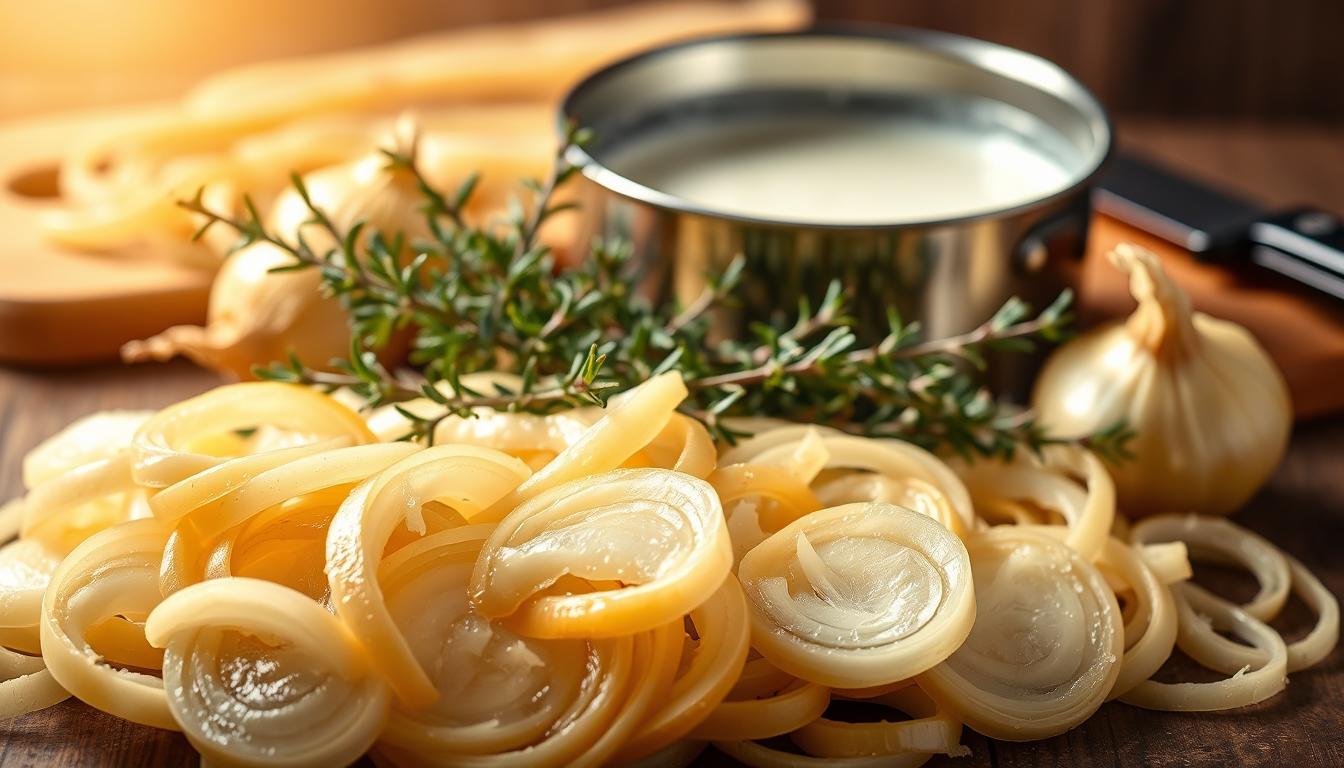 Creamy Onion Pasta Ingredients