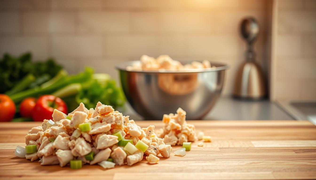 Chicken Salad Mixture Preparation