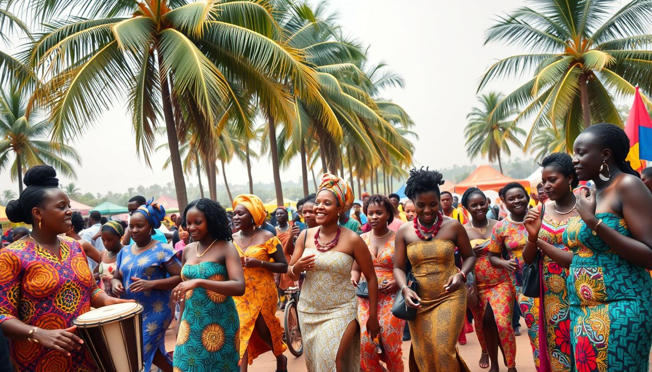 perayaan baju tradisional Ghana