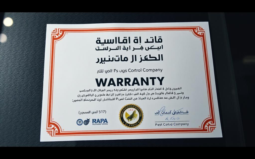 ضمانات شركة مكافحة حشرات بالرياض