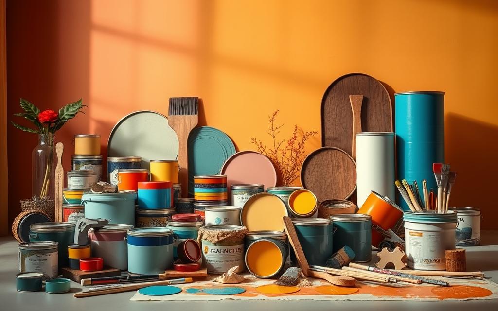 دهانات مائية، بلاستيك مائي، زيتية، أكريليك وإيبوكسي