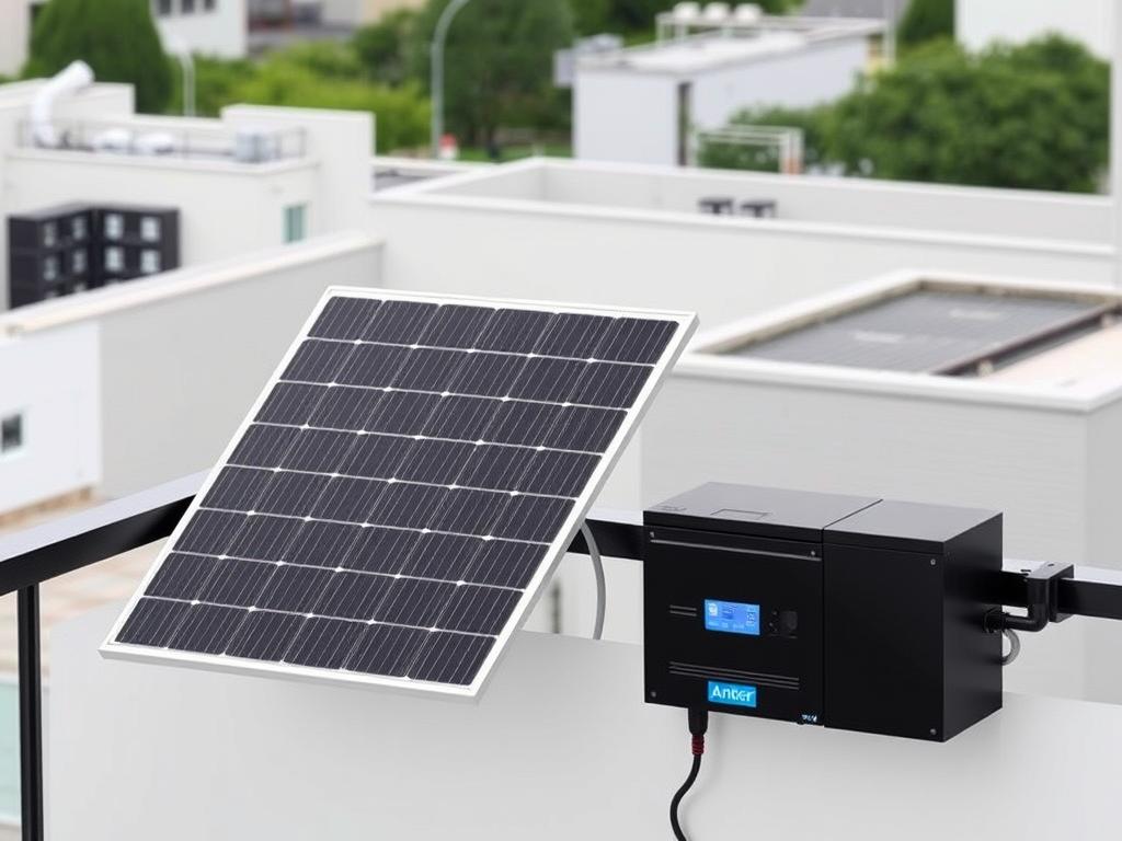 Anker SOLIX Balkonkraftwerk 2025 mit vier Solarmodulen und Speicher