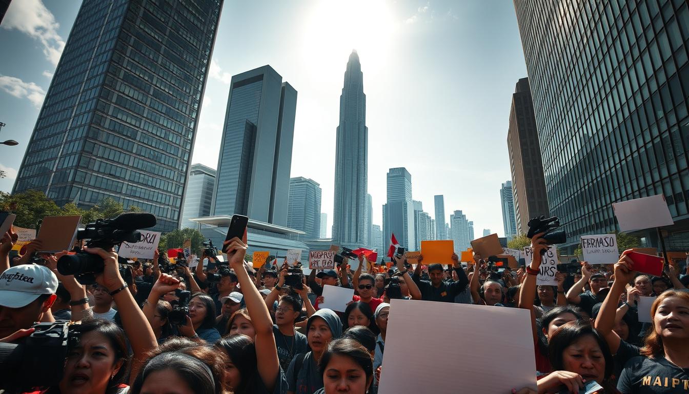 peran media dalam unjuk rasa