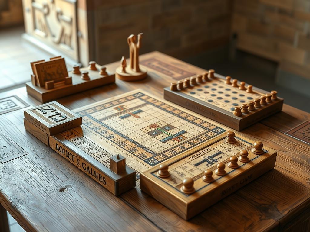 Ancient board games including Senet and the Royal Game of Ur