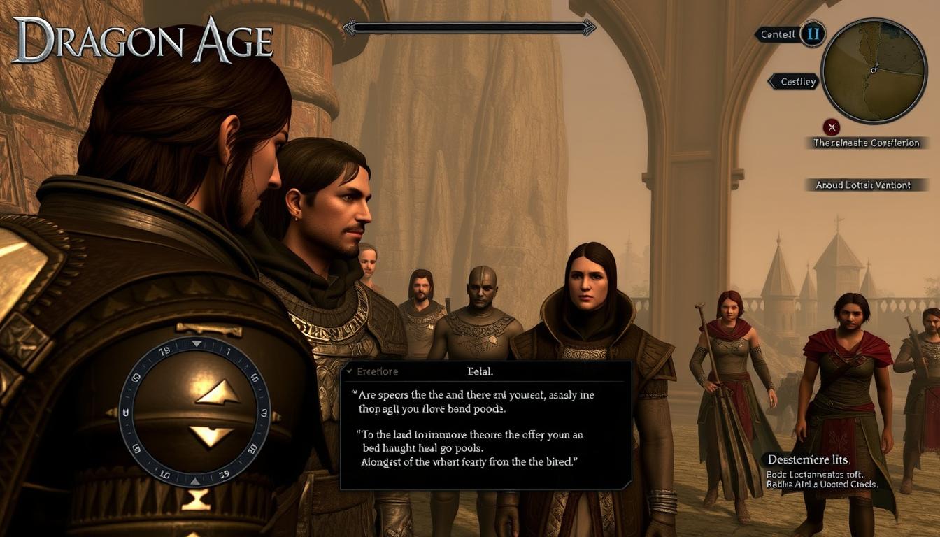 Screenshot from Dragon Age: The Veilguard showing character interaction