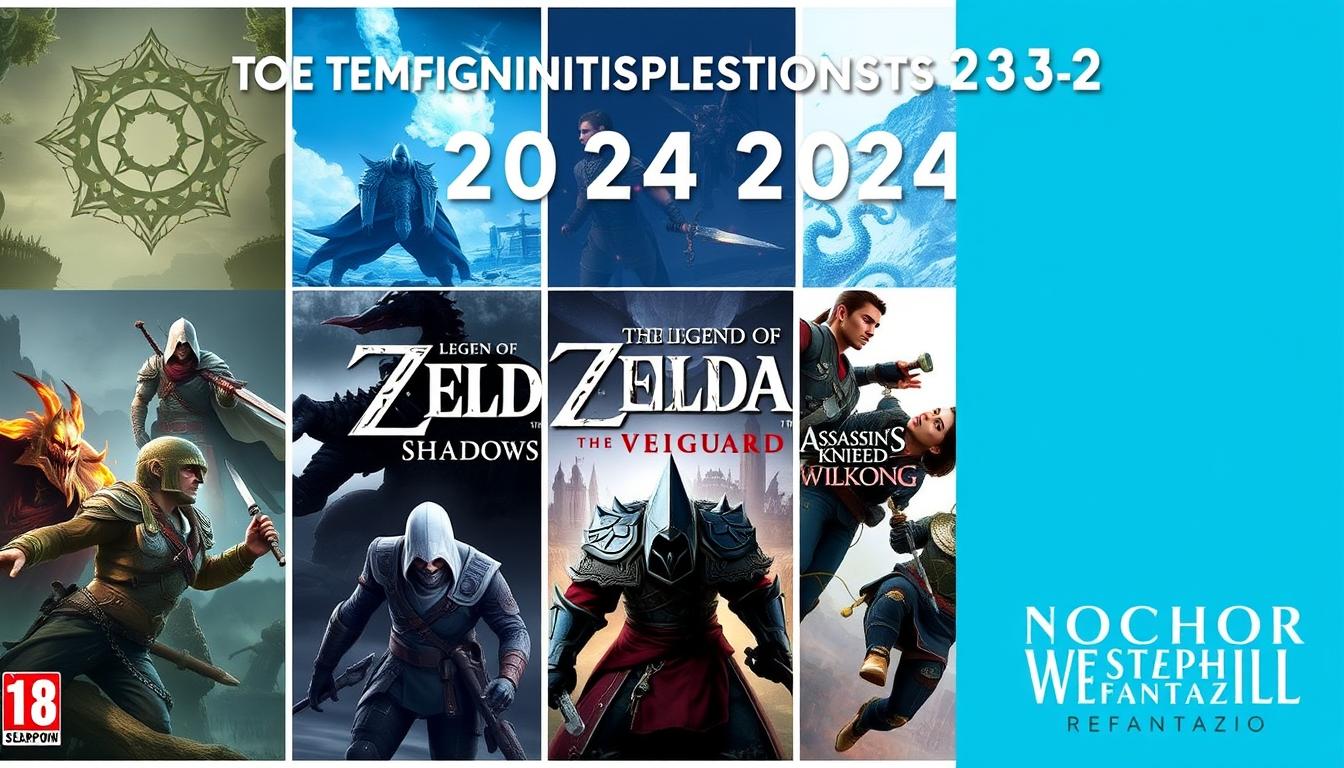 Collage of the most anticipated games of 2023-2024