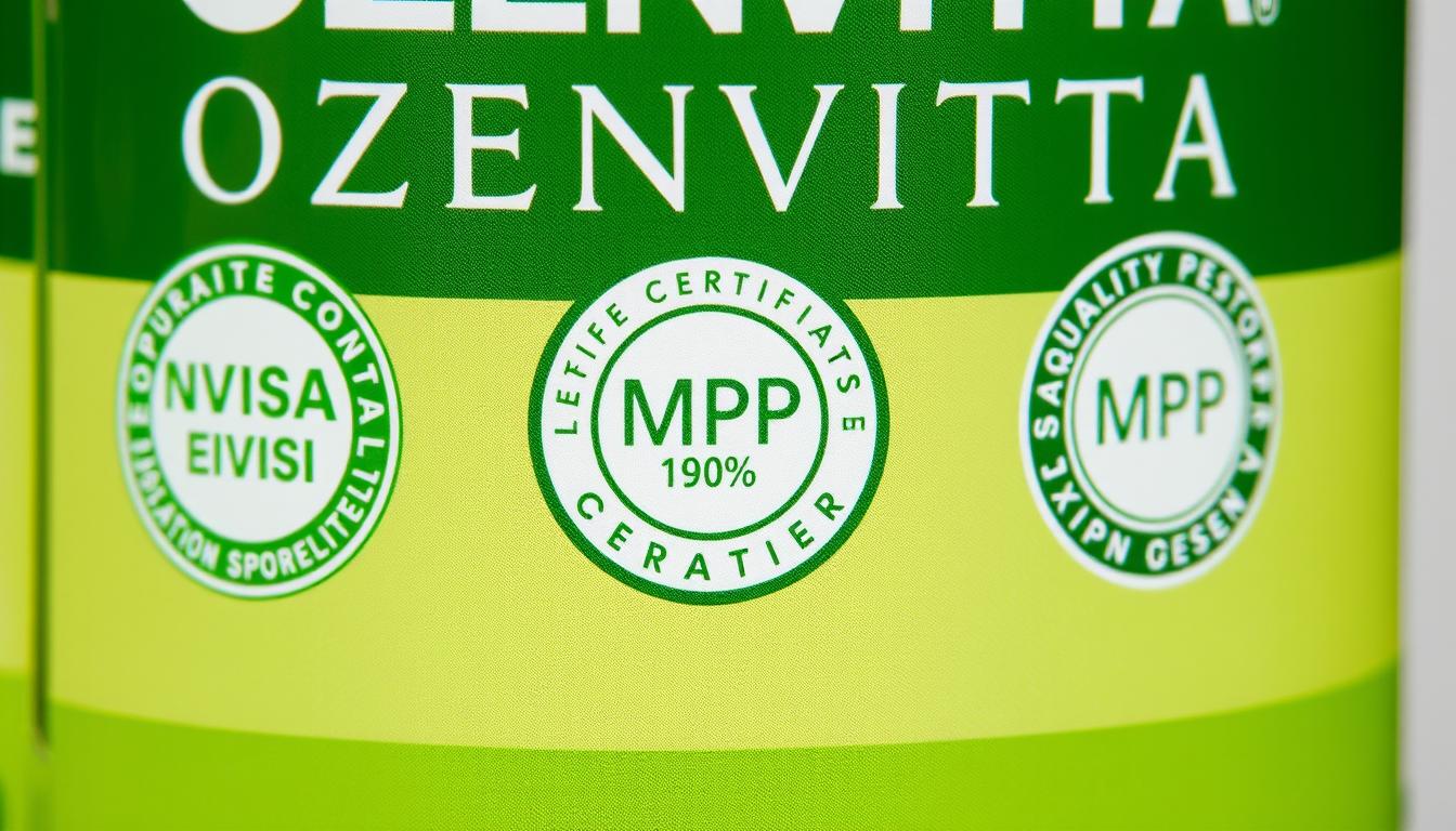 Selo de aprovação da Anvisa para o OZENVITTA