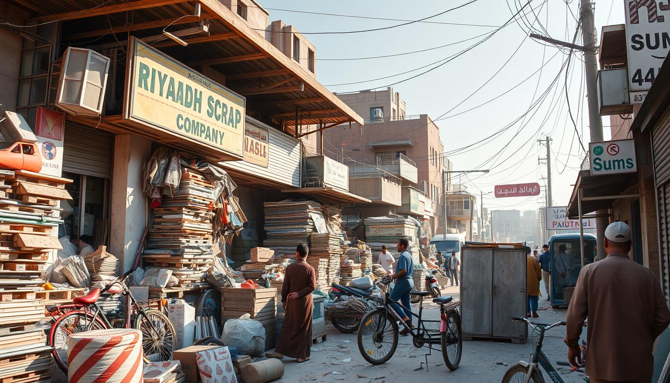 صورة لشركة الرياض للسكراب وهي تشتري سكراب في حي المعيزلة بالرياض