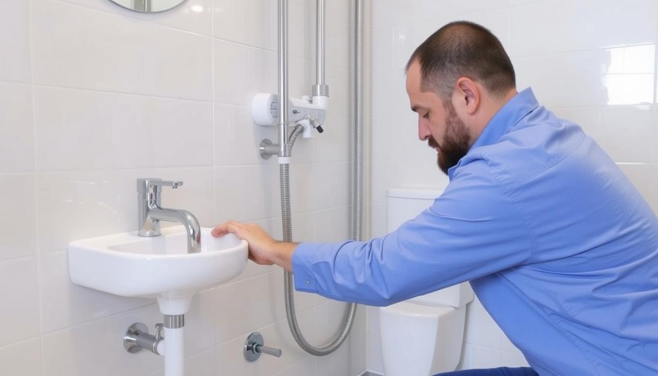 صورة لشركة أكوا وهي تقدم خدمات السباكة والصيانة الصحية في الكويت