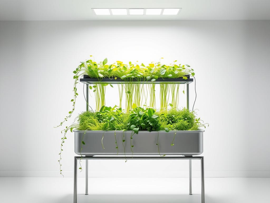 growing microgreens setup