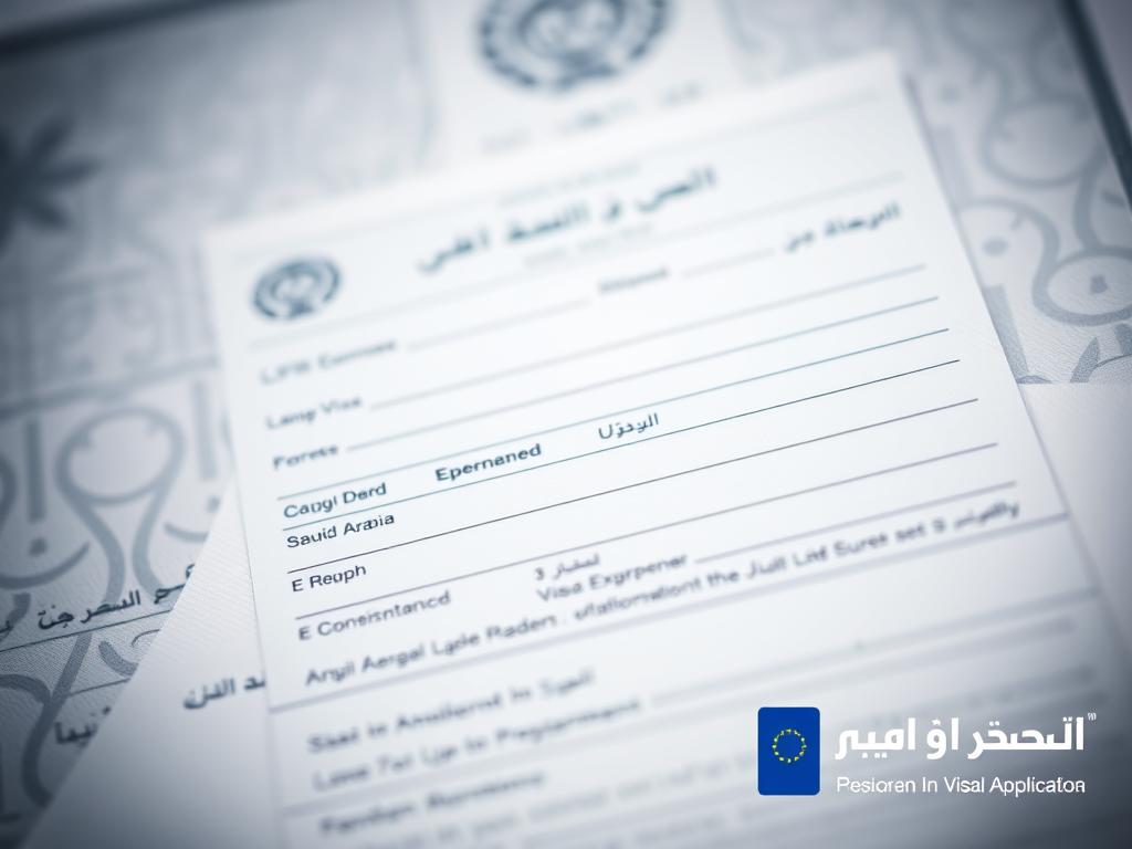 نموذج الطلب لتأشيرة أوروبا من السعودية