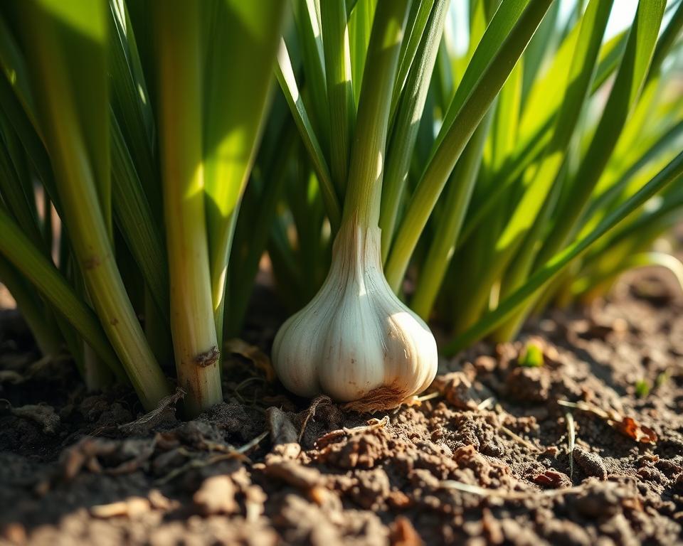 garlic plant when to harvest