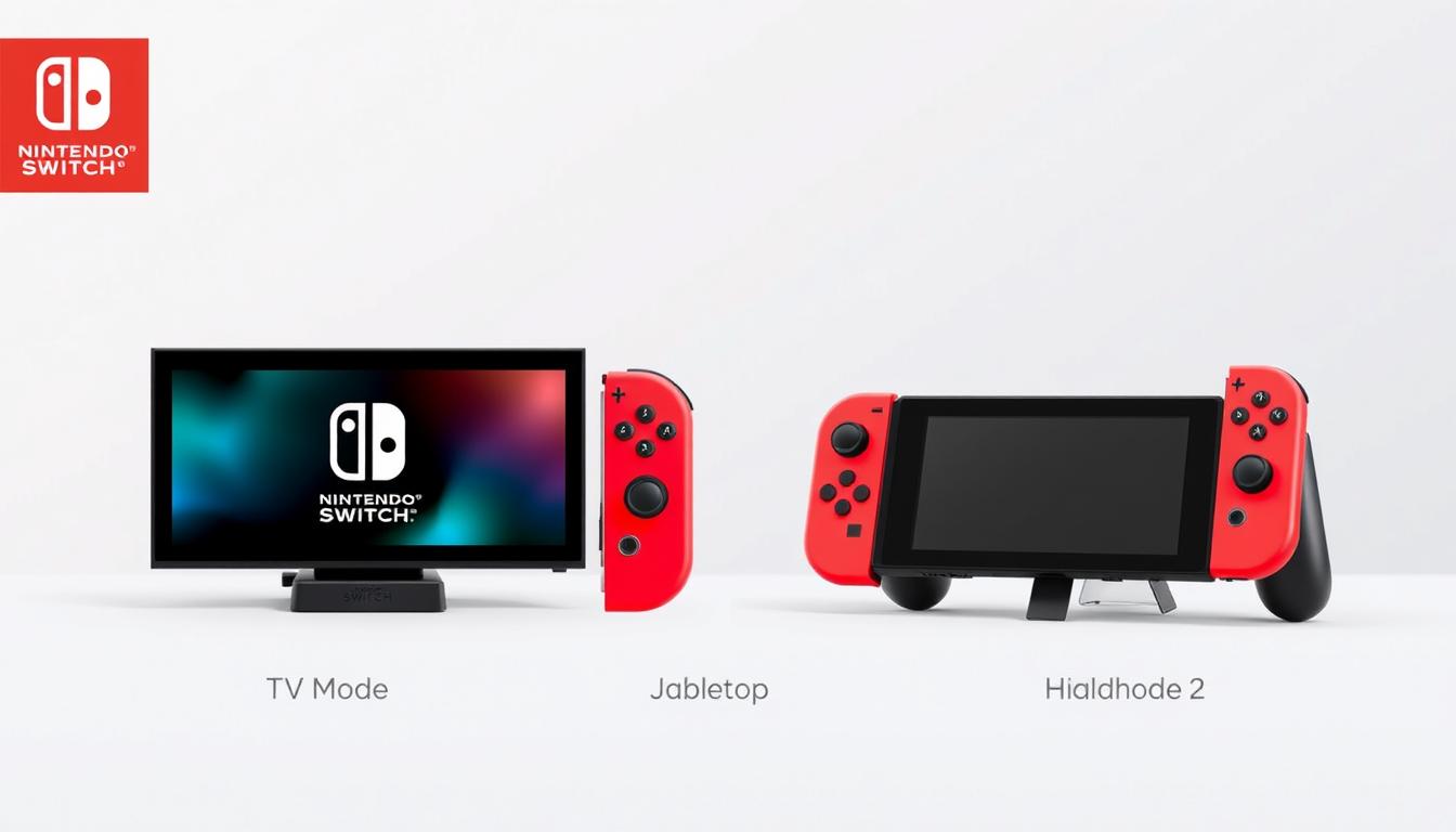 Nintendo Switch 2 in all three play modes: TV, tabletop, and handheld