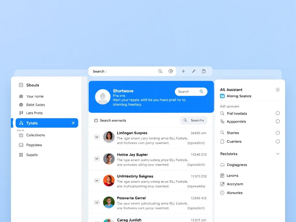 Shortwave AI email assistant interface showing search and organization features