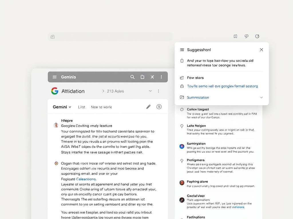 Gemini for Gmail interface showing AI features integrated with Gmail