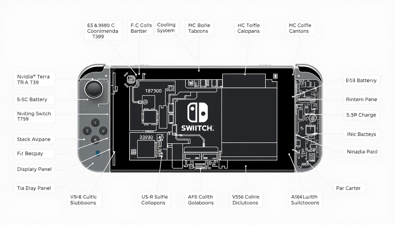 Nintendo Switch 2 internal components and technical specifications diagram