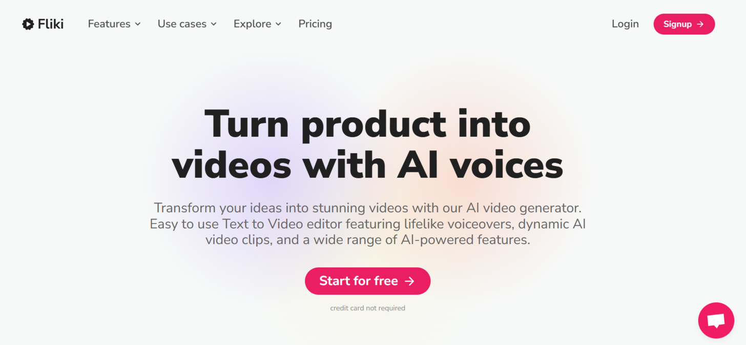Fliki AI interface showing blog-to-video conversion process