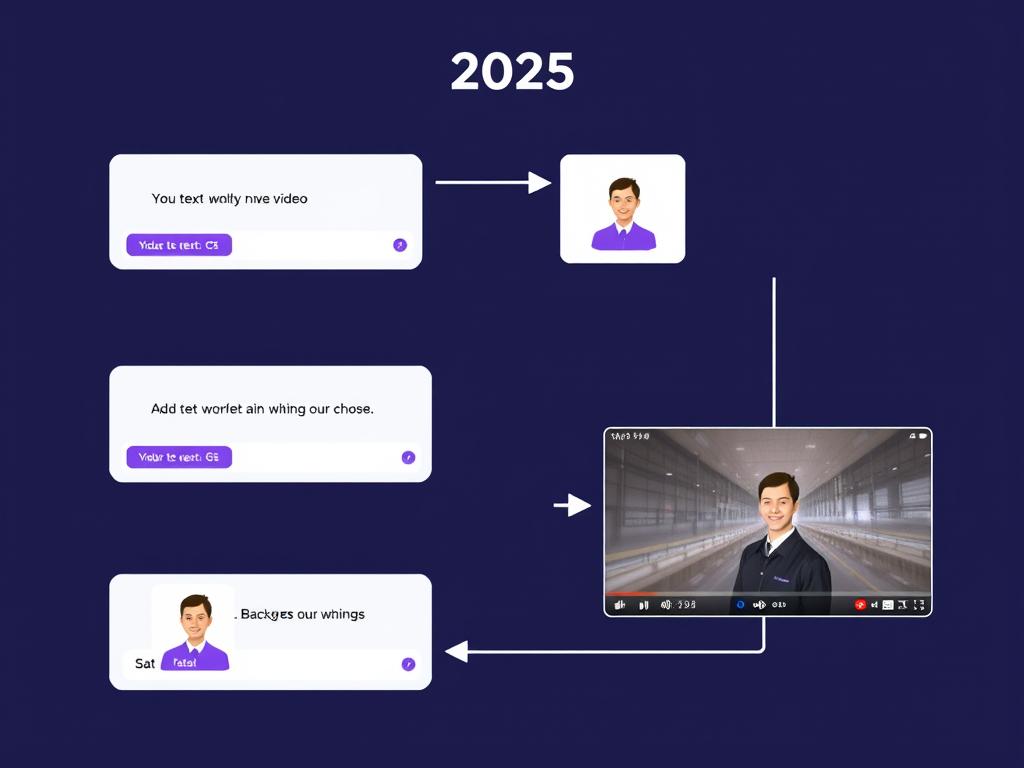 Elai.io text-to-video conversion process showing script and resulting video