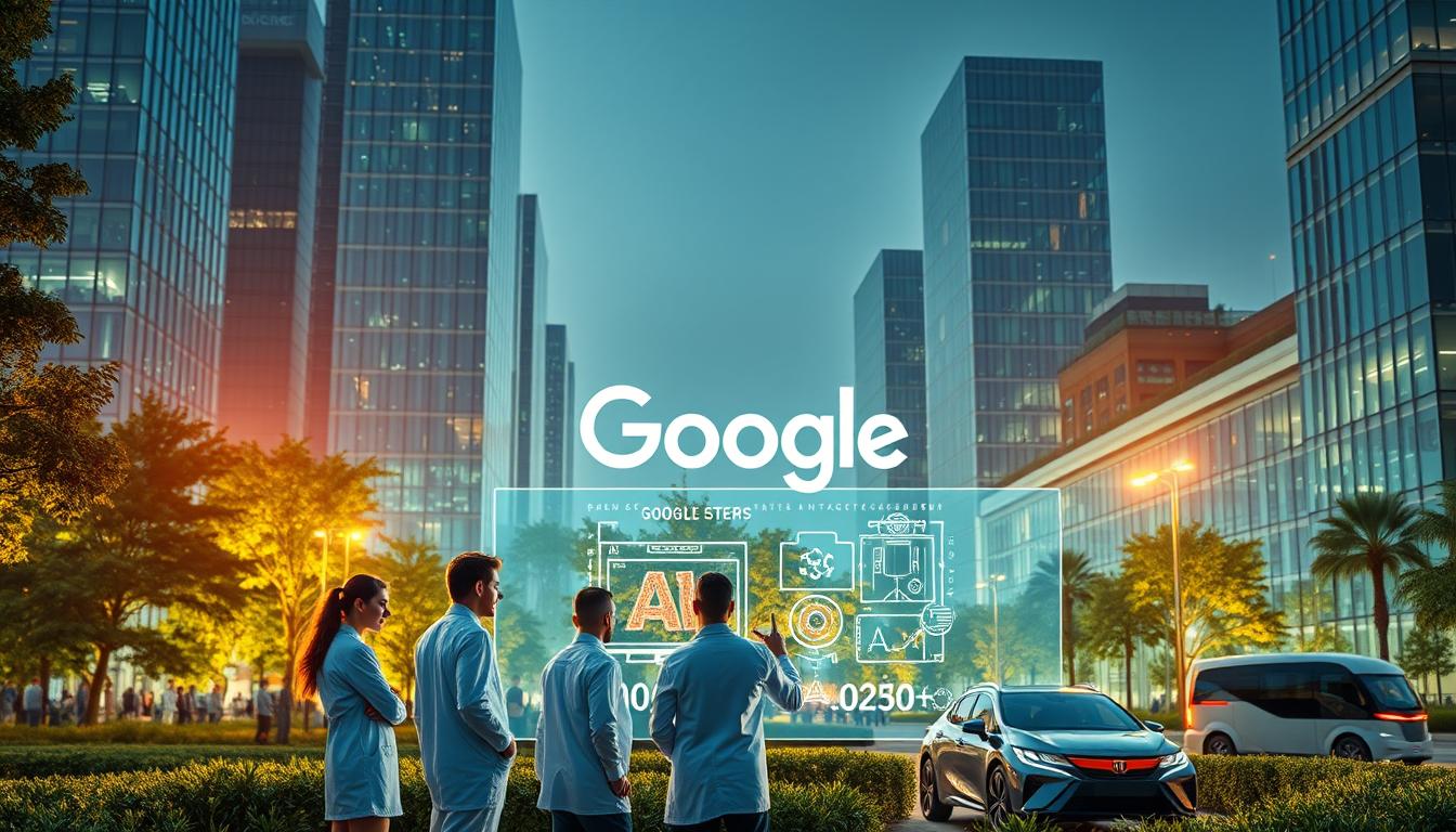 Google campus with futuristic technology