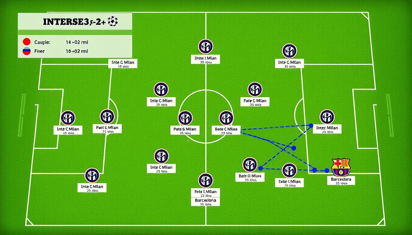 Internazionale x Barcelona Liga dos Campeões: O duelo decisivo pela vaga na final 15 Formação tática da Internazionale para o jogo contra o Barcelona pela Liga dos Campeões