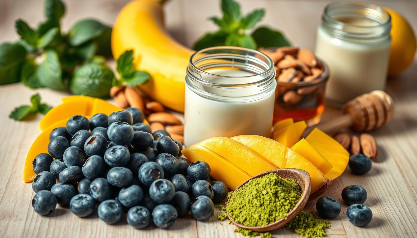 Matcha Fruit Smoothie Ingredients