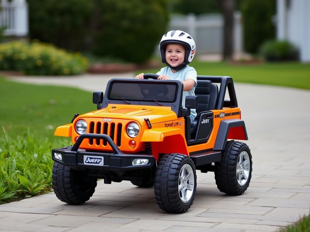 Child enjoying extended playtime with a properly maintained ride on car