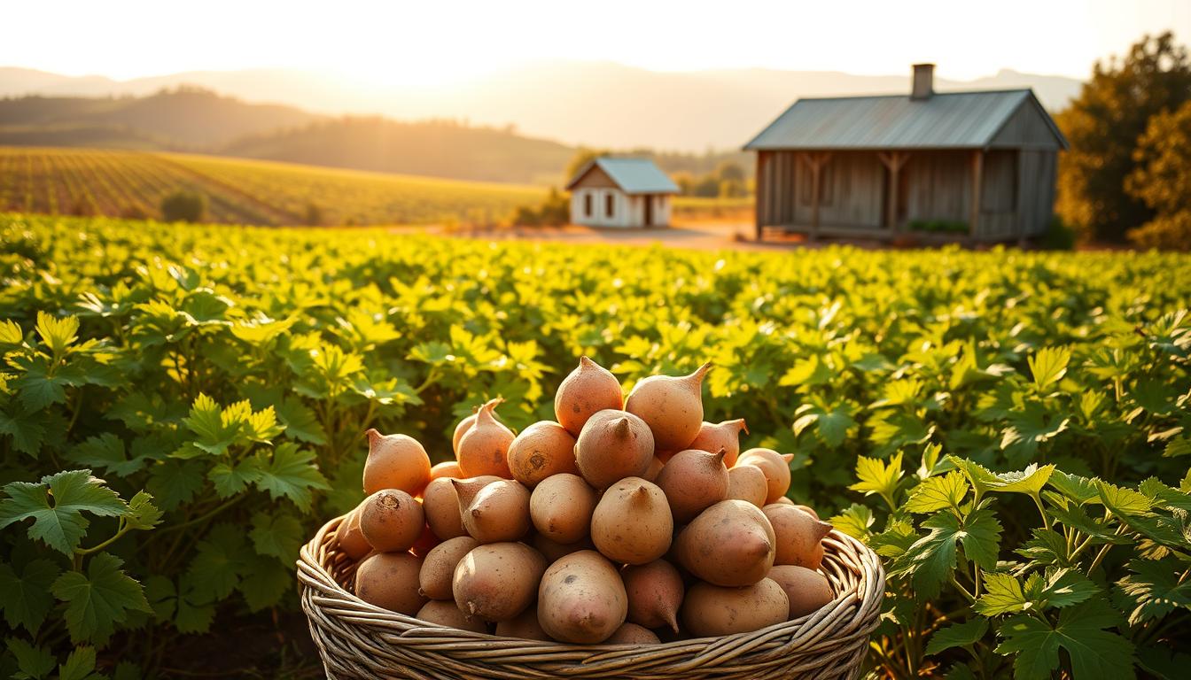 how far did sweet potatoes travel to georgia