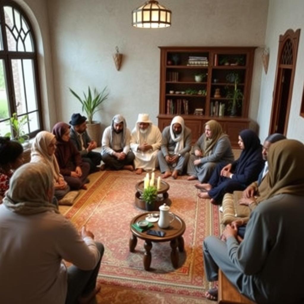 صورة تخيلية لمجالس الحكمة المعاصرة كجزء من مشروع إحياء التراث