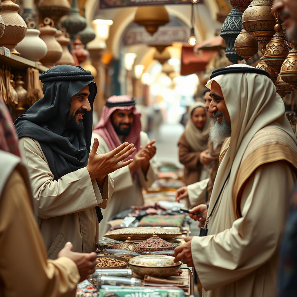 باعة في السوق العتيق يعرضون منتجاتهم التراثية في إطار إحياء التراث