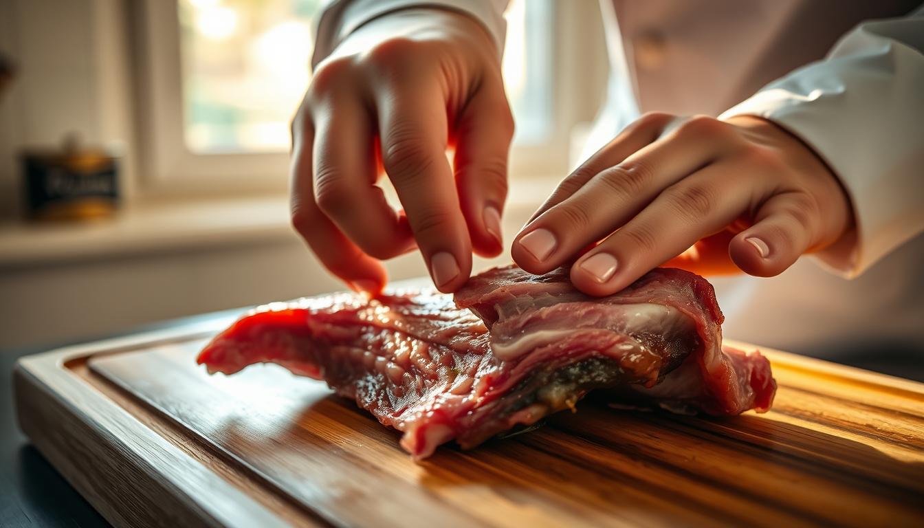 checking beef tendon doneness